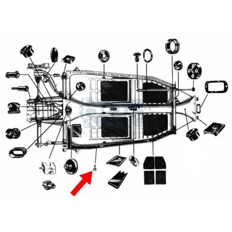 BOULON POINTU CHASSIS CAISSE pièce