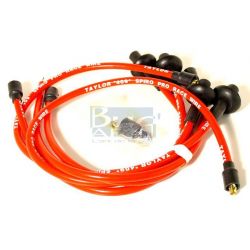 CABLES BOUGIES SILICONE 8mm ROUGE