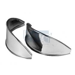 CASQUETTES PHARE CHROME LISSE INOX 68- paire
