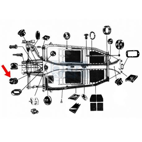 JOINT NEZ DE BOITE/CHASSIS 61-
