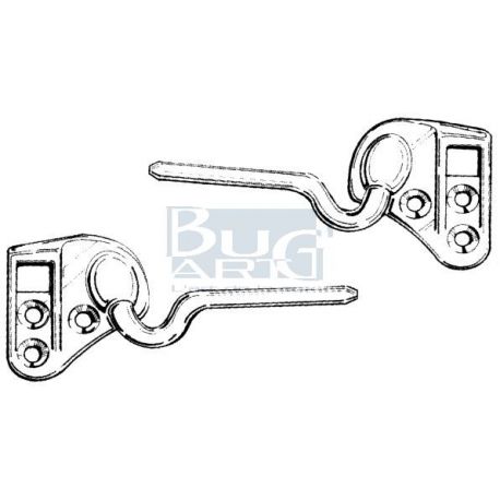 SUPPORTS PARE-SOL. CHROME 68-72 paire
